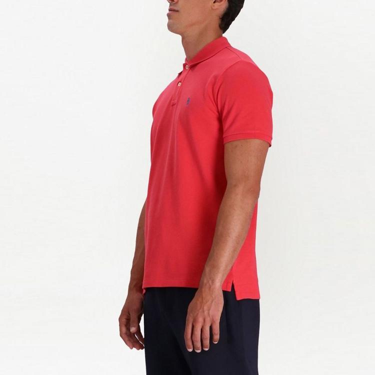 Polo Ralph Lauren SS23 Solid Logo Printed Short Sleeve Polo Shirt Men Tops Red 710680784-278