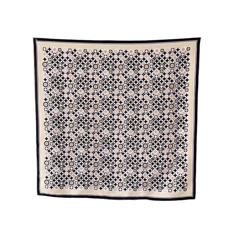 NINA SOLOR Art Aperture Twill Silk Scarf