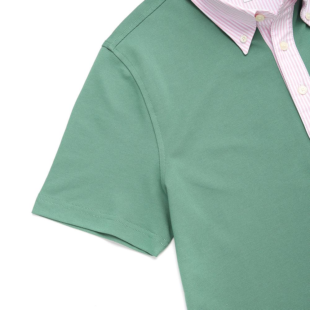 BROOKS BROTHERS Oxford Collar Vintage Polo Shirt (Green) (Bbntmm8703Iem)