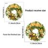 Christmas Wreath Window Stickers Electrostatic Window Decals Wreath Pattern Glass Sticker for Home Shop Xmas Decoration