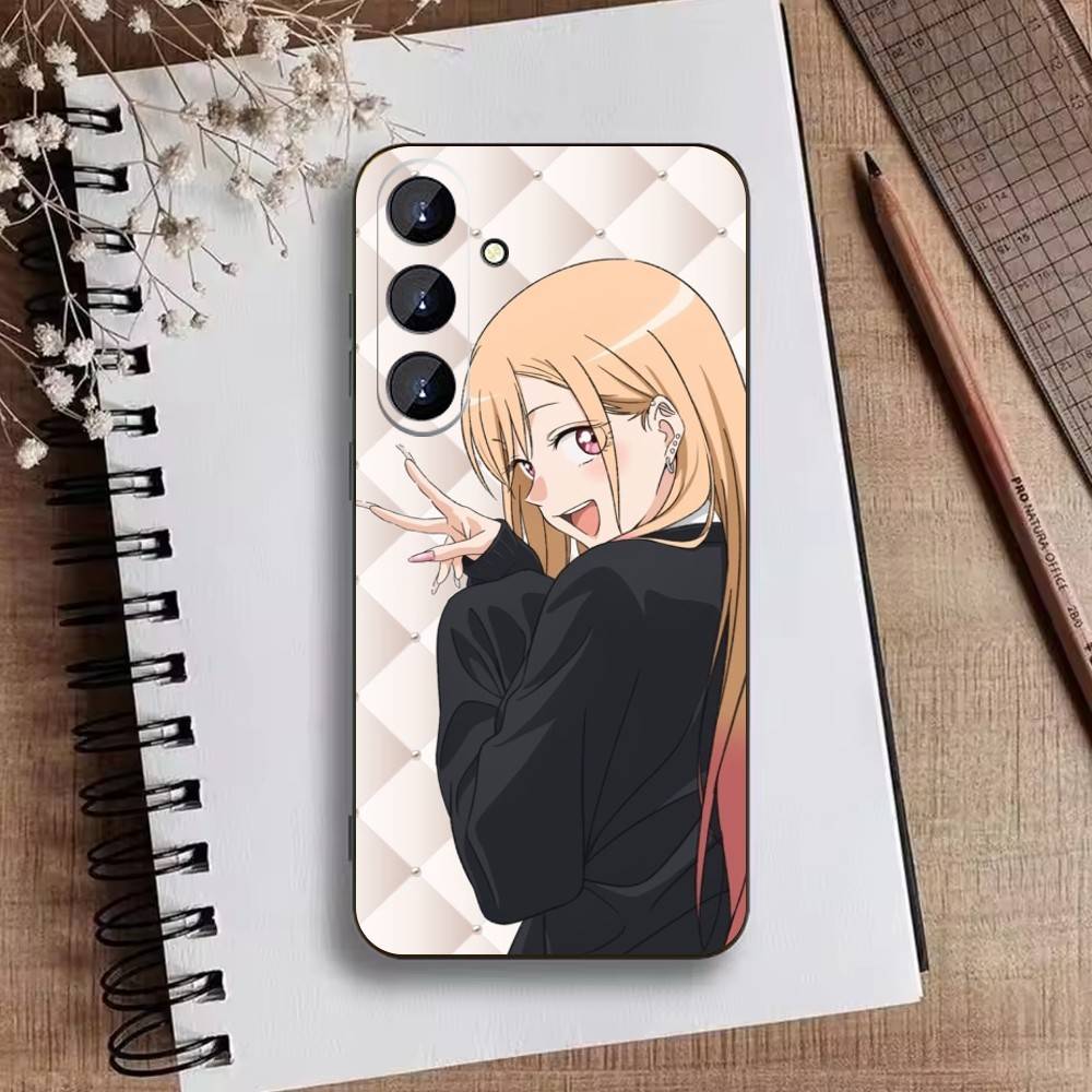 

D-Darling Marin Kitagawa Colorful Silver Phone Case For Samsung Galaxy A73,21,22,32,71,53,52,51,80,5G Soft Black Cover Samsung a30 a20