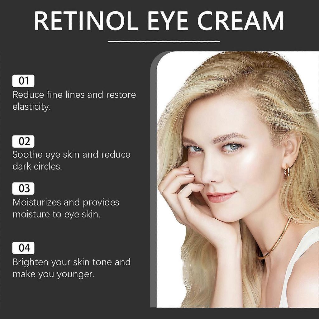 Retinol eye cream, firming and moisturizing eye cream, anti-wrinkle eye cream to combat dark circles