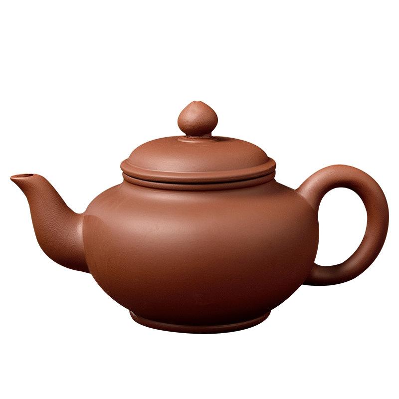 Raw ore large capacity purple sand teapot antique smile cherry pot handmade household cinnabar clay pot tea maker filter tea maker