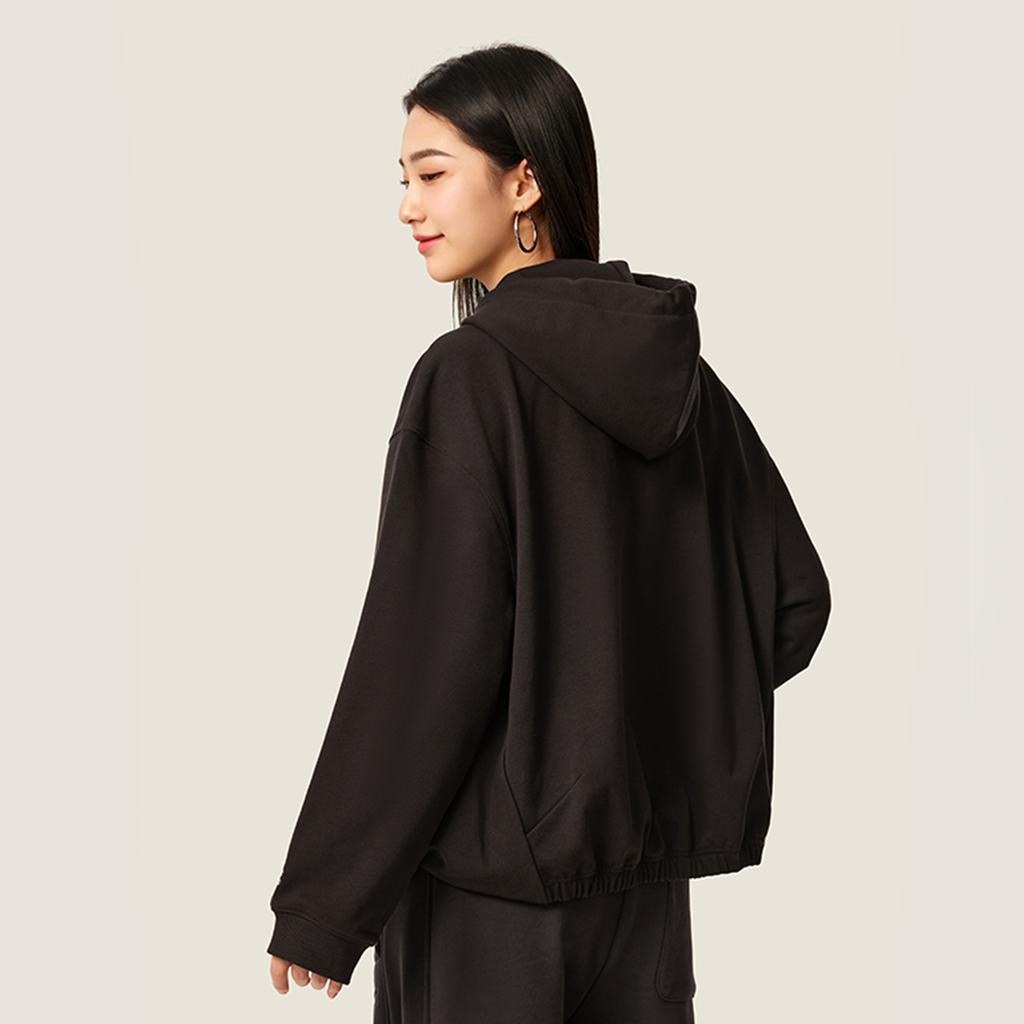 Li Ning Sports Lifestyle Serie Locker geschnittene Kapuzenjacke mit Logo Damenjacke AWDVC22-7