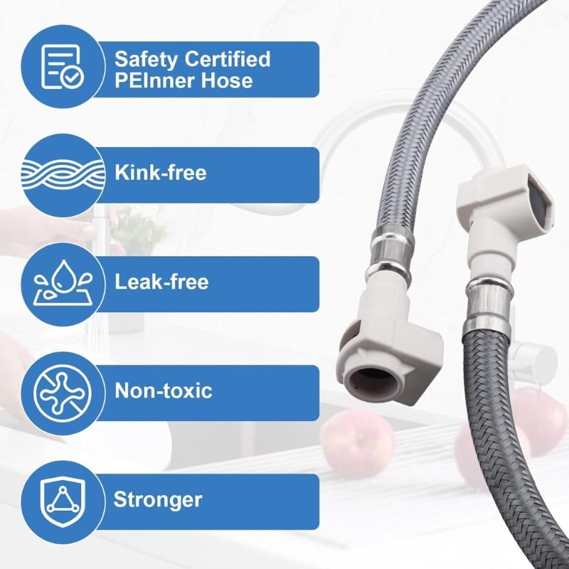 Bathroom Sink Faucet Replacement Hose with Connections 114299 Supply Hose kits for Bathroom Sink Upgrades Enduring
