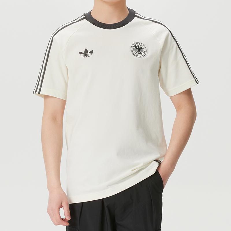 adidas (Adidas) Maglietta da calcio a maniche corte da uomo Trefoil Sportiva Allenamento alla moda Traspirante Maglia alla moda