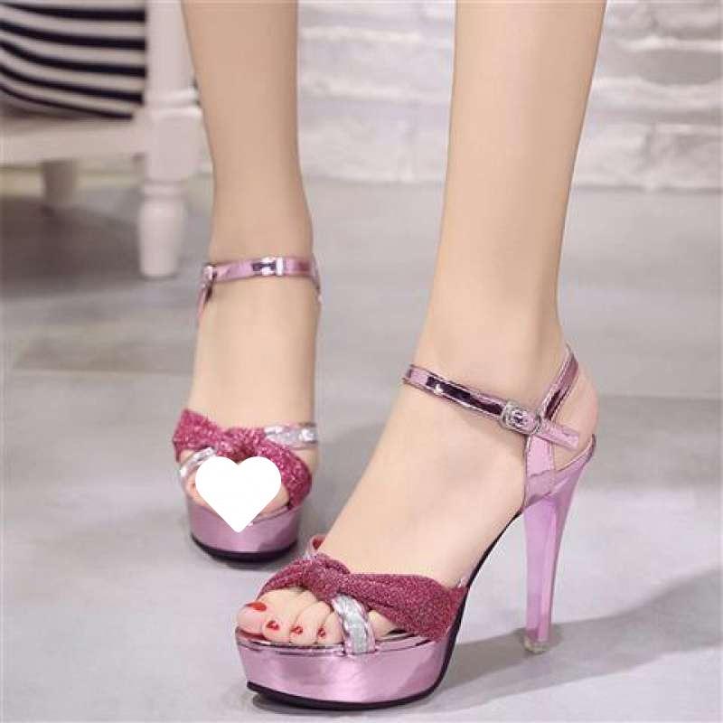 Super high sandals 2025 summer new Korean version thin fish mouth waterproof table high stiletto high heels sandals women's versatile