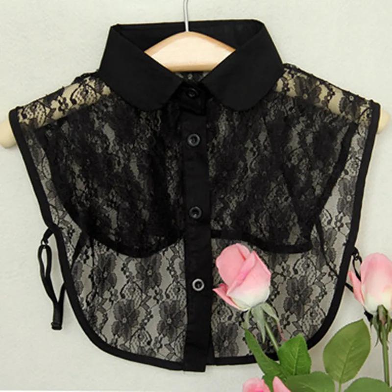 Fake Collar For Shirt Detachable Collars Solid Shirt Lapel Blouse Top Men Women Black White Girls Top Clothes QH132