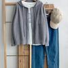 New Arrivals Open Run Modal Rib Knit Cardigan Hoodie Black Jacket