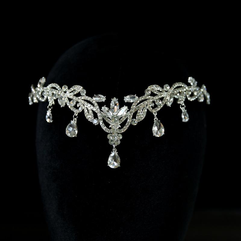 

Новый стиль украшения лба Роскошная и элегантная свадебная корона невесты Головной убор Корона Тиара Украшение для волос Главные аксессуары к свадебному платью