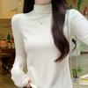 German Velvet Bottoming Shirt Women's Autumn and Winter New Temperament Semi-turtleneck Long-sleeved Shirt Warm Inner Waist Top