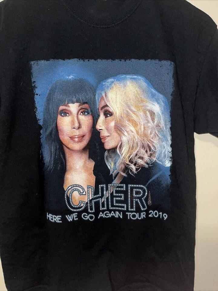 

CHER Here We Go Again Tour 2018 Gift For Fan Black All Size Unise Unisex T-Shirt S