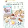 Picnic Basket Hand-held Basket Pretend Play Toys Children's Wooden Simulation Tableware Set Girls' Toys Desserts and Cakes