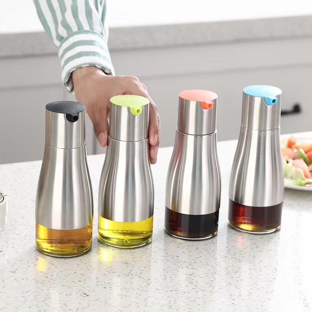 

Multi Function Stainless Steel Oil Bottle Food Grade Vinegar Bottle Olive Oil Dispenser BBQ зелений