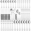 2024 Modern Premium Stainless Steel 48-Piece Cutlery Set - Western Style Steak Knives, Forks, and Spoons