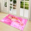 Pink Princess Fantasy Carpet Rug Soft Washable Antislip Home Living Room Sofa Mats Personalized Christmas Rug