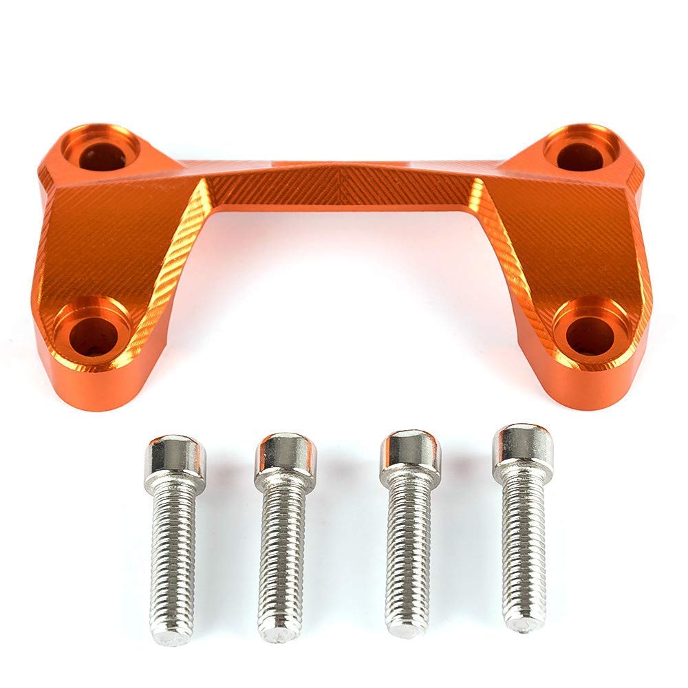 Karun FOR DUKE 125 FOR DUKE 200 DUKE 390 Motorcycle Orange CNC Aluminum Handlebar Risers Top Cover Clamp