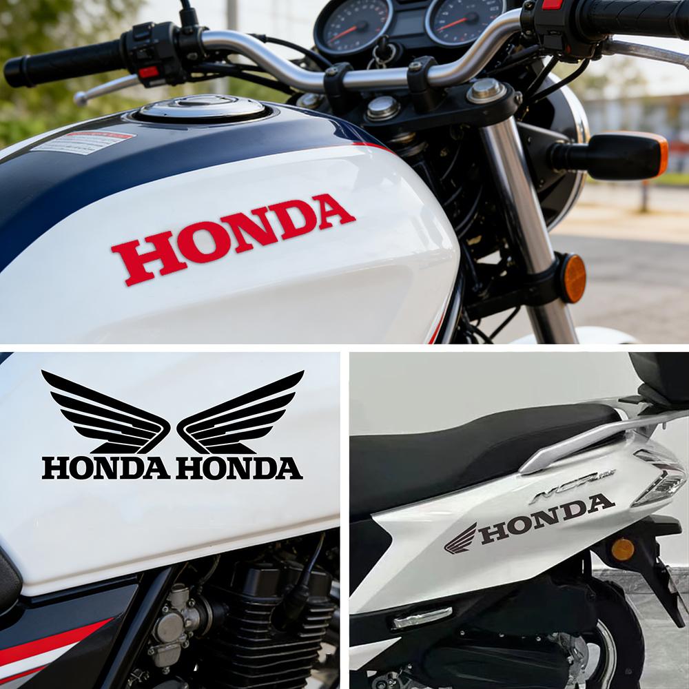 ZLQ4  Car Reflective Stickers Hollow Letter Carved Decals for Honda Motorcycle Helmet Scooter Tail Box Shock Absorber Decoration