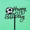 Boys Birthday Party Cake Toppers Football Inspired Decorations Durable Food Safe Plastic Materials Display Ornament