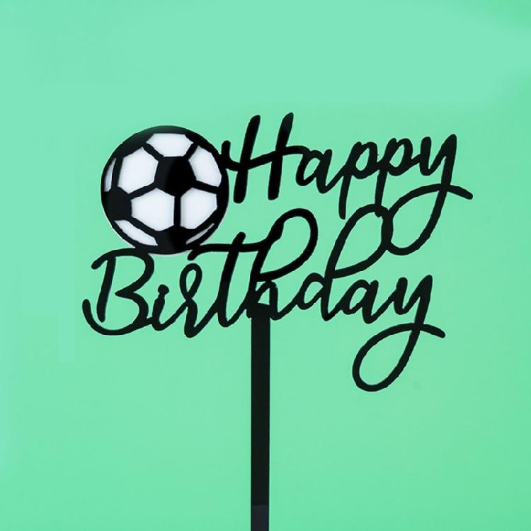 Boys Birthday Party Cake Toppers Football Inspired Decorations Durable Food Safe Plastic Materials Display Ornament