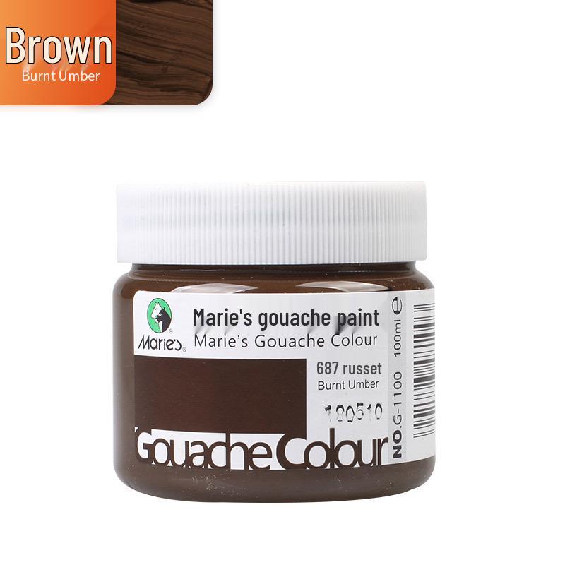 Mali Afwasbare Gouache Verf 100ml - Handgeschilderde Kleuren voor Kinderen en Studenten