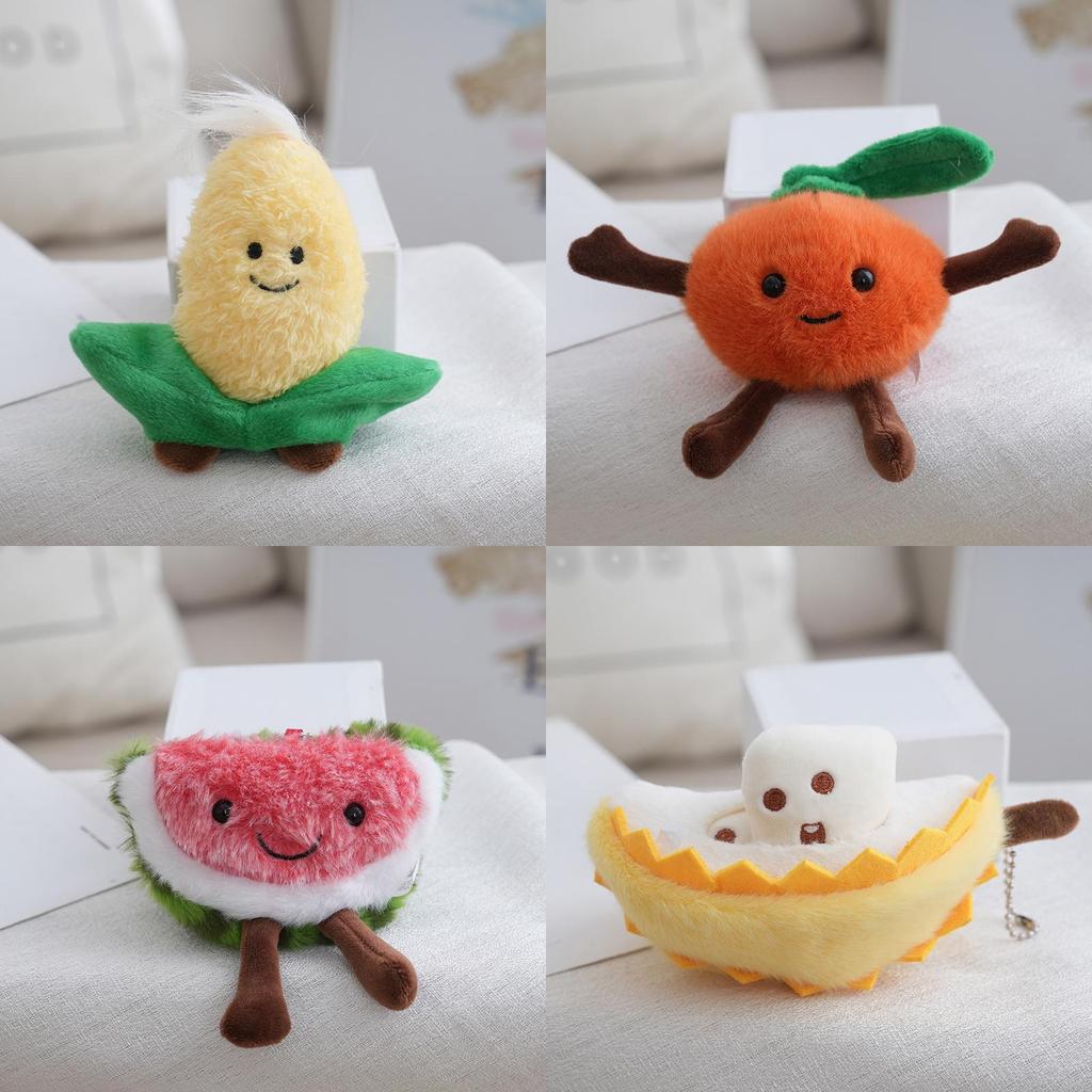 Plush Fruit Keychain Cute Cartoon Bag Pendant For Kids And Teens