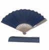 Nishikawa Shouroku Shoten Sashiko Folding Summer Includes Fan Packed In Paulownia Wood Made In Japan Blue Day Indigo Fan, Style, Pouch, Box, Japan,