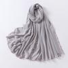 20252025 solid color fashion solid color chiffon nails pearl scarf women's bag headscarf chiffon cover headscarf