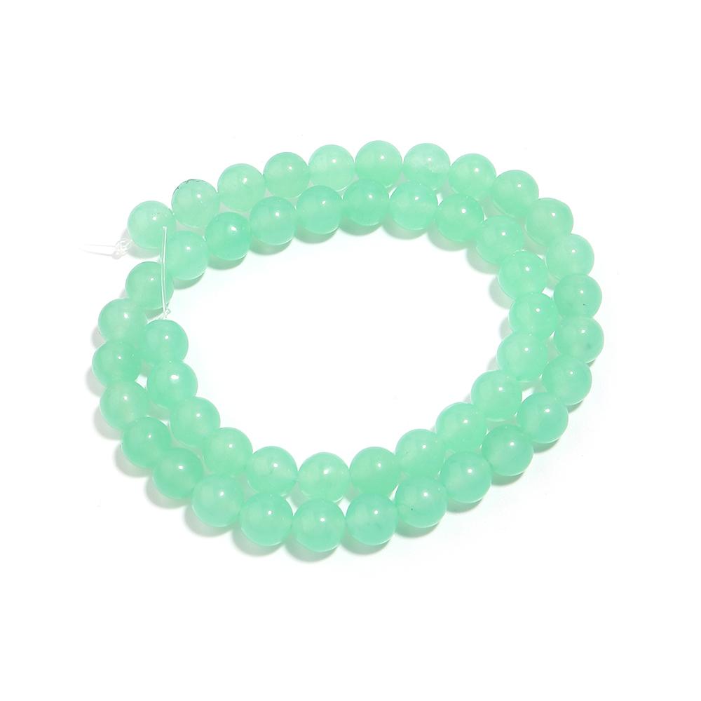 1 Strand Natural Stone Light Green Chalcedony Beads Round Loose Beads For Jewelry Making DIY Bracelets Necklace 4/6/8/10/12mm