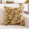 Vintage Floral Pillow Cover 45X45Cm Soft Chenille Jacquard Retro Blue Yellow Green Cushion Cover For Home Living Room Bedroom
