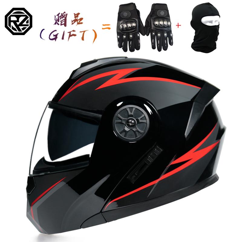 Latest DOT Approved Safety Modular Flip Motorcycle Helmet Racing Dual Lens Helmet Interior Visor