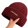 Thick Warm Knitted Beanie Hat Polyester Earflap Casual Beanie Hat Slouchy Beanie Hat  Women Use