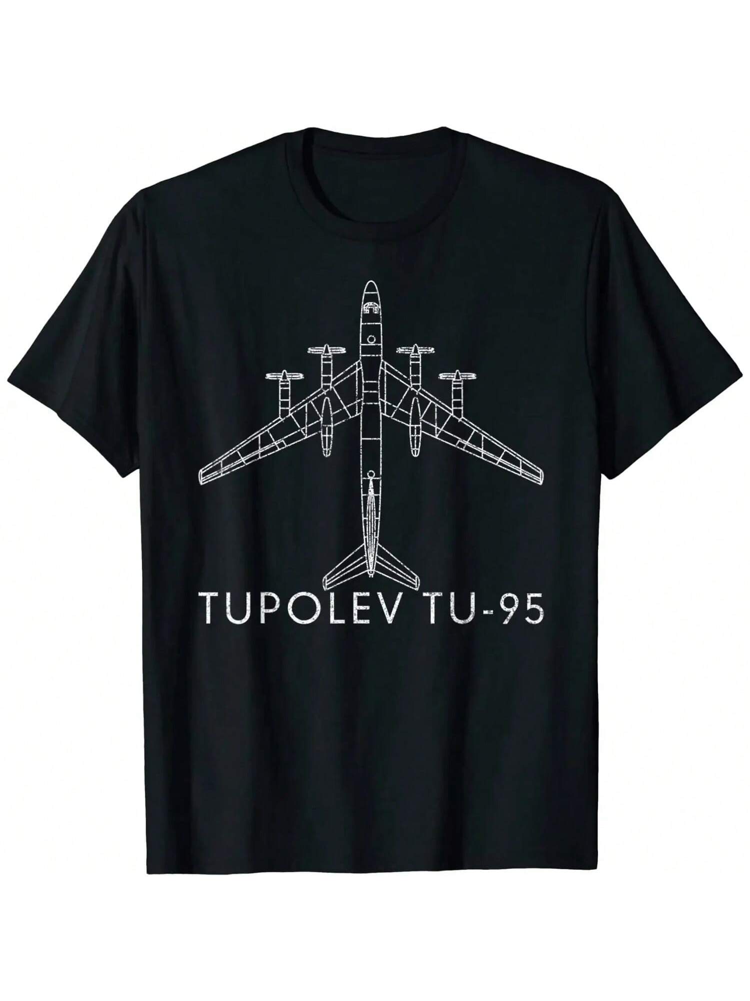 Russian Fighter Tupolev Tu-95 Bear Strategic Bomber T-Shirt Summer Ladies T-Shirt New Street  Loose T-Shirt Wounisex Clothes S