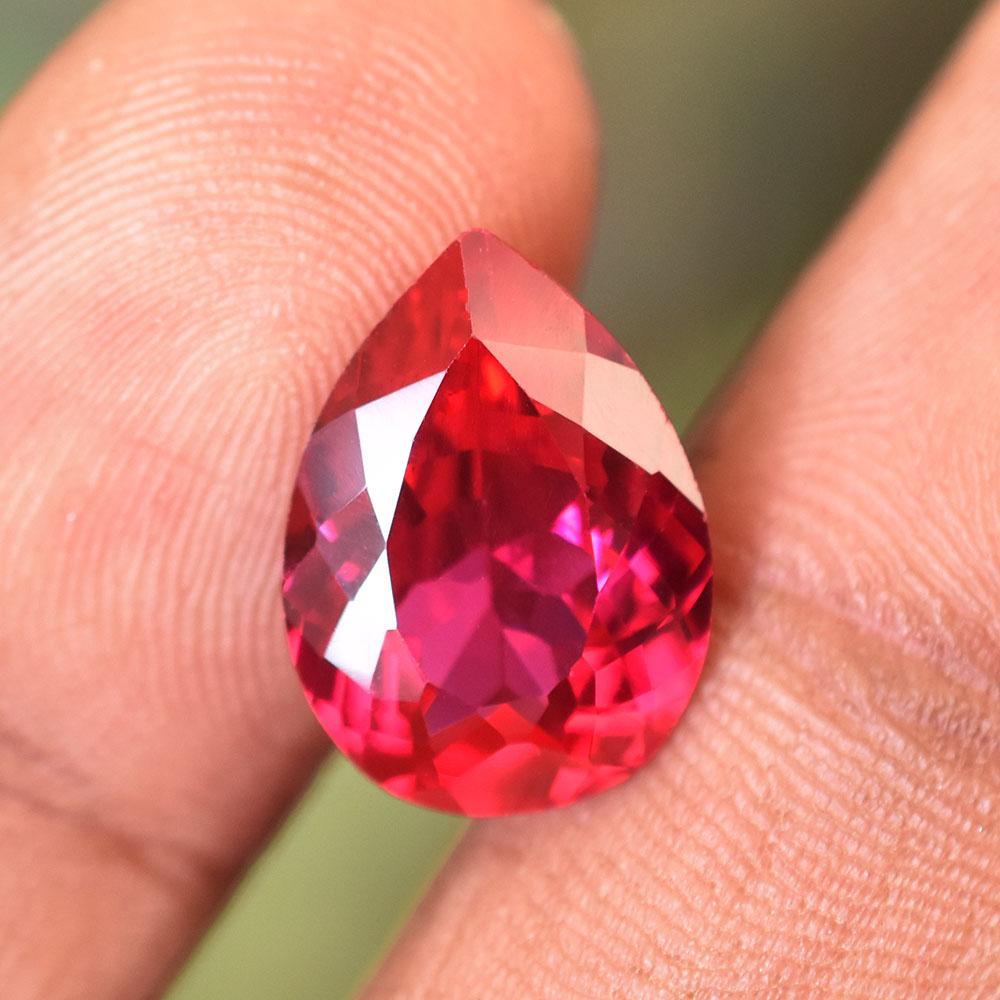 Natural Pink Ruby Loose Gemstone Hot 6 Ct Pear Shape for Wedding for Jewelry Making and Crafts