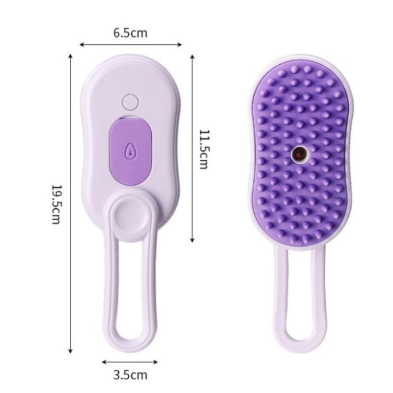 Steamy Cat Brush Electric Spray Cat Hair Brush 3 In1 Dog Steamer Brush for Massage Pet Grooming Removing Tangled and Loose Hair