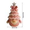 Crochet Christmas Tree Gnomes Set Soft Cotton Yarns Handmade for Festival Home Decoration Holiday Ornament