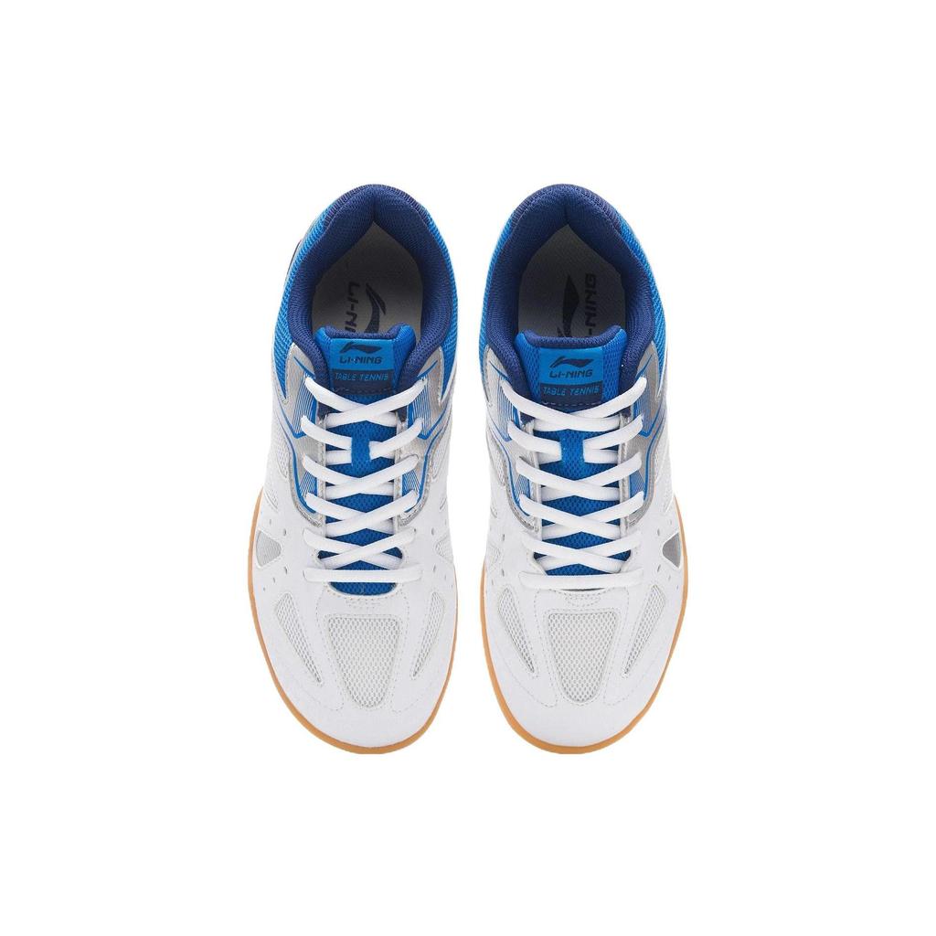 Li Ning Cushioning Slip Resistant Abrasion Resistant Low top Training Shoes Women's White Blue APTP006-1
