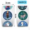 500 Frozen Cartoon Character Waterproof Roll Stickers - Self-Adhesive & Sealing