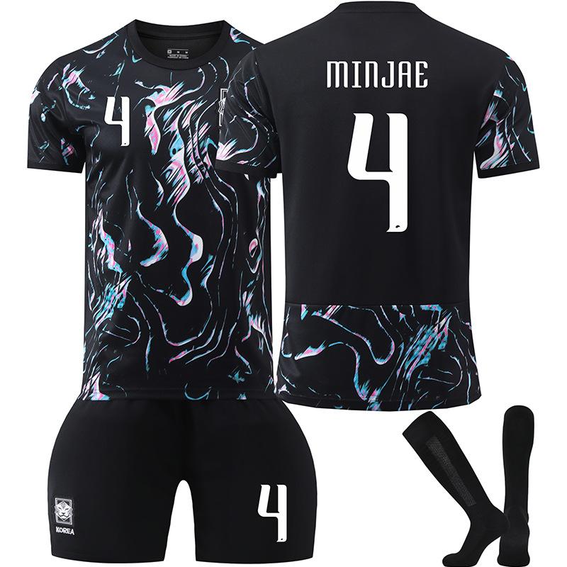 South Korea team away football uniform number Son Heung-min Lee Kang-in jersey children's adult set