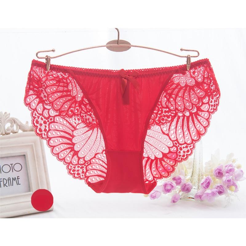 Zvýšení Nízké kalhotky v pase ledové hedvábné spodní prádlo Sexy svůdné spodní prádlo Krajkové kalhotky