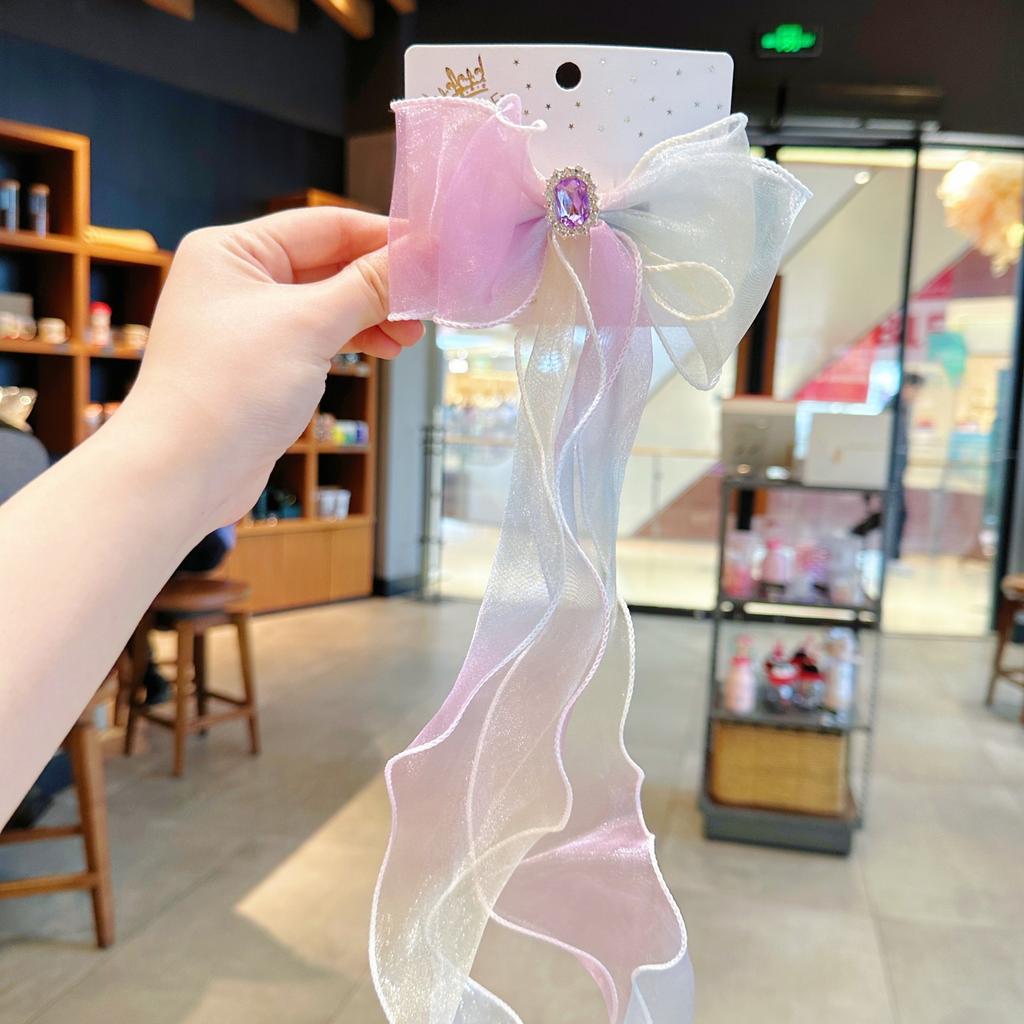 Children'S Headbands For Women, Colorful Bow Braided Hair Clips, Little Girls' Princess Long Ribbon Hair Clips, Summer Girls' Hair Accessories