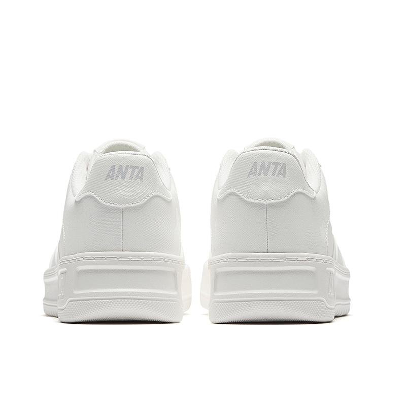 Anta Easy 2 Simple Versatile Height Increasing Wear Resistant Lightweight Non Slip Low Top Skate Shoes Women sneaker Paper-White 922528002Q-3