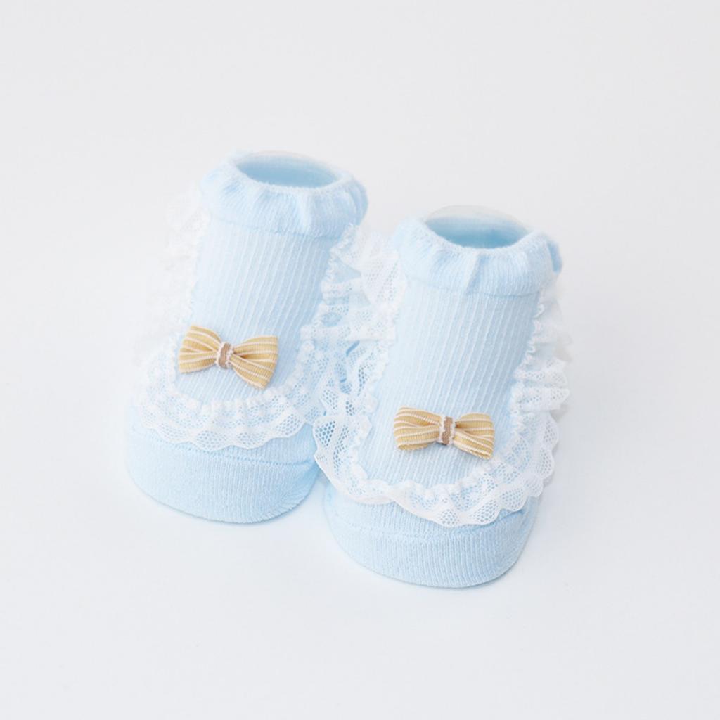 Spring/Summer Baby Lace Socks, Non-, Loose Cuffs, Comfortable Legs, Combed Cotton, Breathable Mesh, Newborn Girls' Socks
