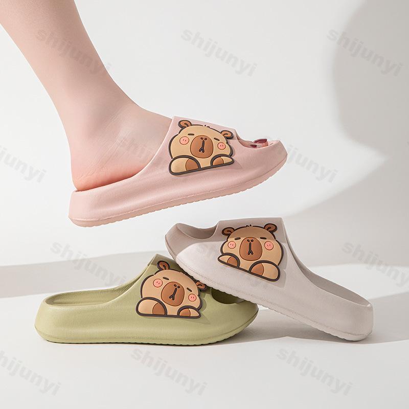 Fashion Women's Slippers Capybara Fashion Soft EVA Slippers Cute Comfortable Casual Shoes Non-Slip Beach Shoes Platform Bathroom Sandals