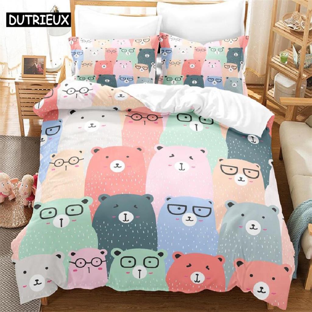 

Комплект постельного белья Kawaii Capybaras Single Twin Full Queen King Size Комплект постельного белья Aldult Kid Bedroom Duvetcover Sets 3D bed cover set EU single(135x200cm)&set
