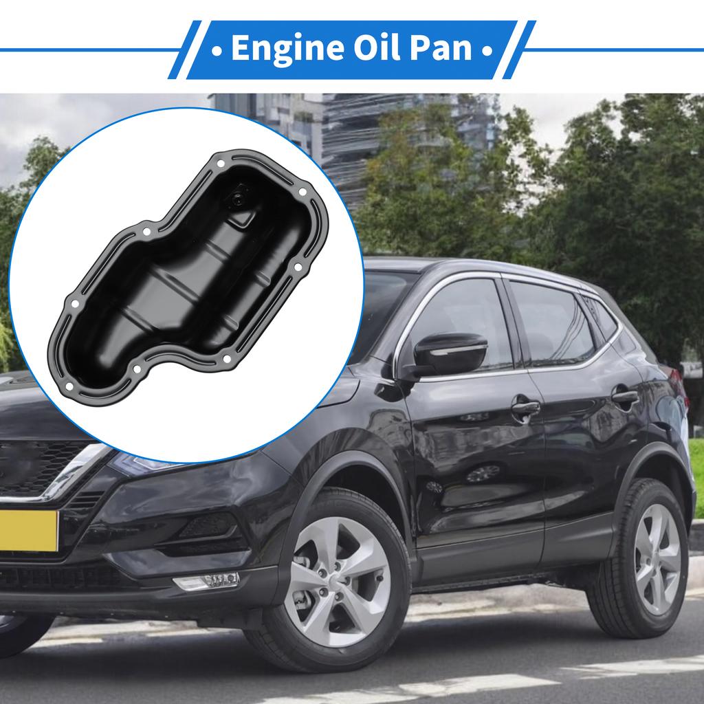 UXCELL 1 Pc No.111107S010 Engine Oil Pan for Nissan Pathfinder 2008-2012 Steel Black