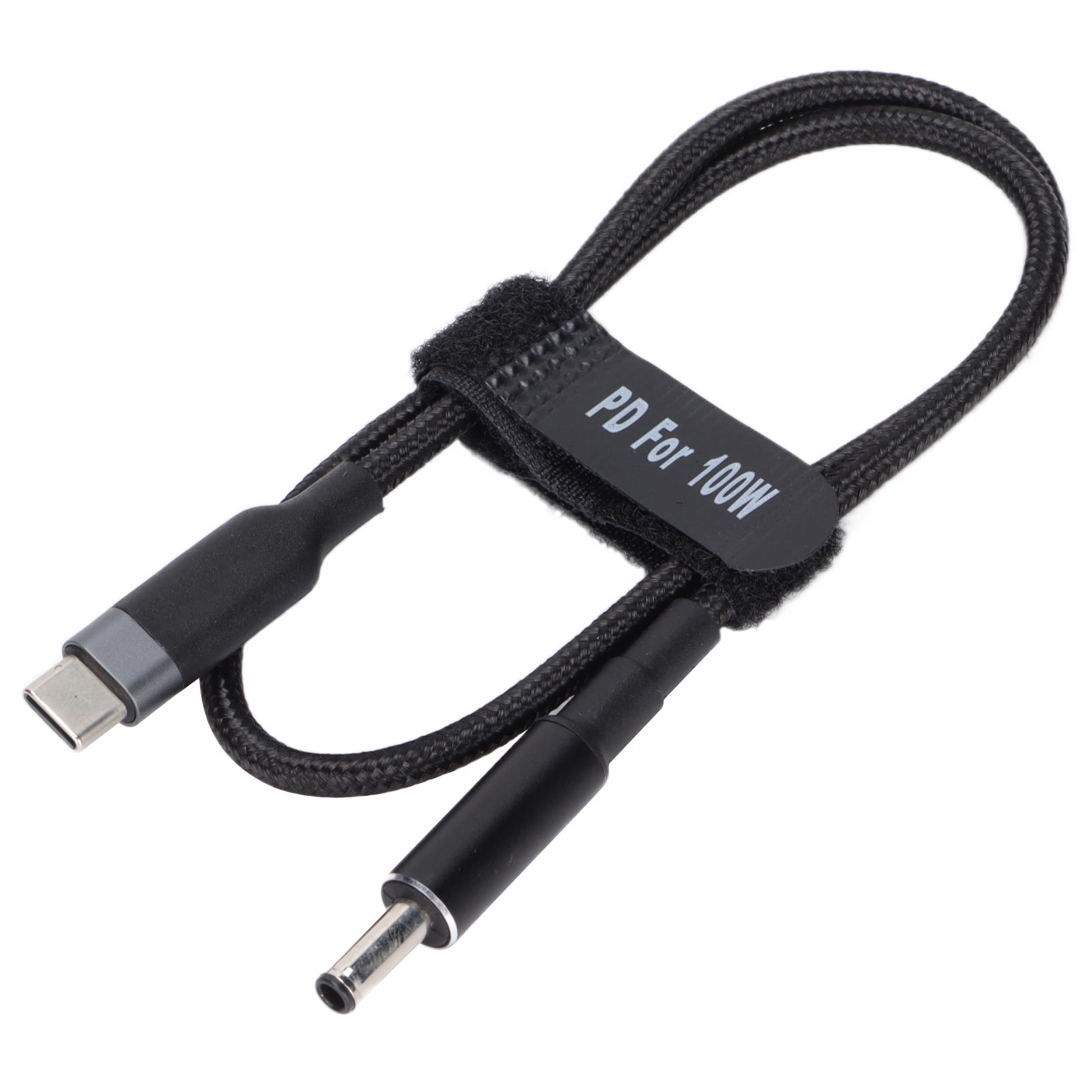 

Шнур питания для ноутбука 100 Вт PD для быстрой зарядки USB C с разъемом постоянного тока, стабильный износостойкий кабель питания для ноутбука