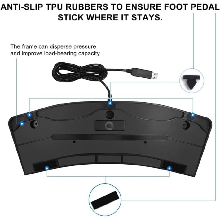 Trojklávesový USB nožní pedál Fotoelektrická/ Mechanická volba pro řízení počítače a automatizaci