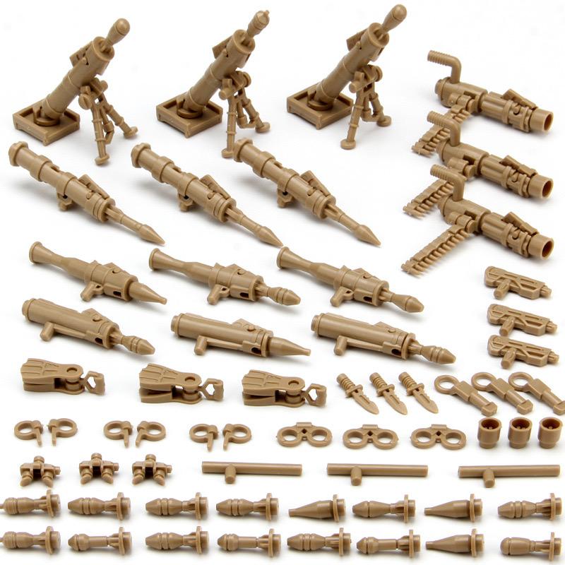 WWII Military Jeeped Car Vehicles Building Block Soldier Army Figure Weapons Heavy Machine Gun Gatling NSV Accessories Toys  Playsets K037