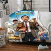 1pc Mr Bean Cartoon Series Flannel Blanket for Super Soft Cute Comfort Blanket for Travel Bedding Couch Sofa Blanket Y73042